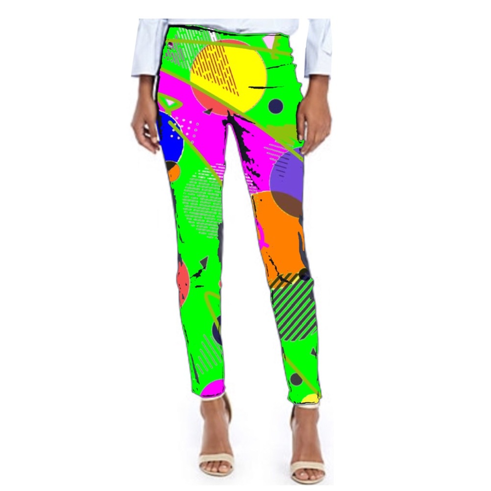 Skinny Stretch Slim Cut Pant ZIP Pocket Art
